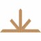 Ekena Millwork Saratoga Timber Gable Bracket, Western Red Cedar, 48"W x 28"H x 3 1/2"D x 3 1/2"F, 14/12 Pitch GBW048X28X0404SAR00SWR - alternate 1